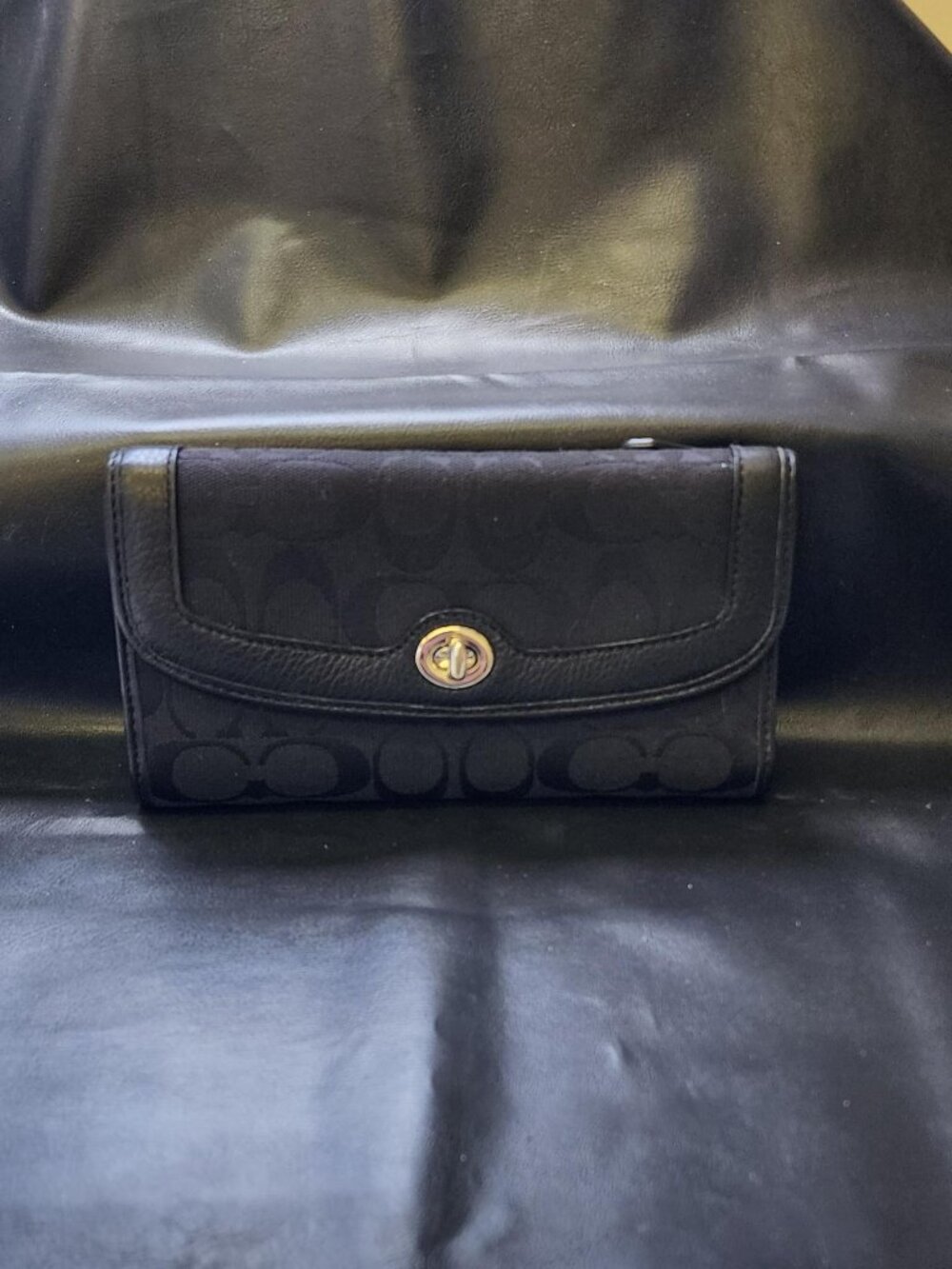 Coach Black Signature Wallet